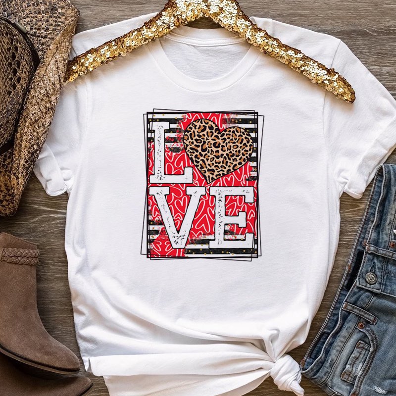 Custom High Quality LOVE Design Heat Transfer Vinyl Designs Heat Press Stickers Transfer Printing For Valentines Day