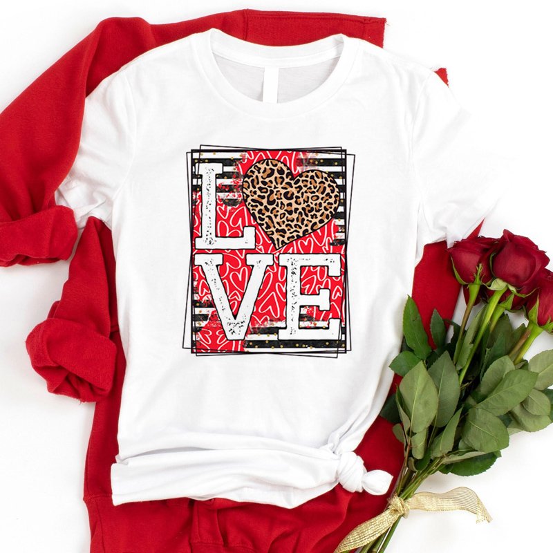 Custom High Quality LOVE Design Heat Transfer Vinyl Designs Heat Press Stickers Transfer Printing For Valentines Day