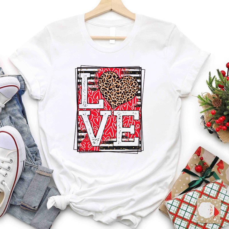 Custom High Quality LOVE Design Heat Transfer Vinyl Designs Heat Press Stickers Transfer Printing For Valentines Day