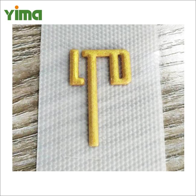 Custom 3D heat press iron on patch rubber PVC TPU silicone LOGO t-shirt thermal clothing heat transfer labels printing