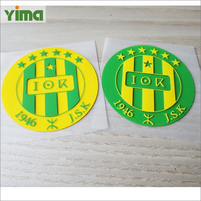 Custom 3D heat press iron on patch rubber PVC TPU silicone LOGO t-shirt thermal clothing heat transfer labels printing