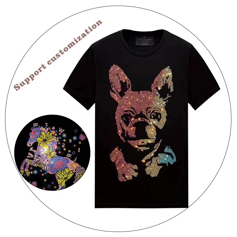 New Arrival Custom Transfer Printing Sparkling Sticker Vinyl Rhinestone Transfer Vinyl Heat Transfer For Clothing