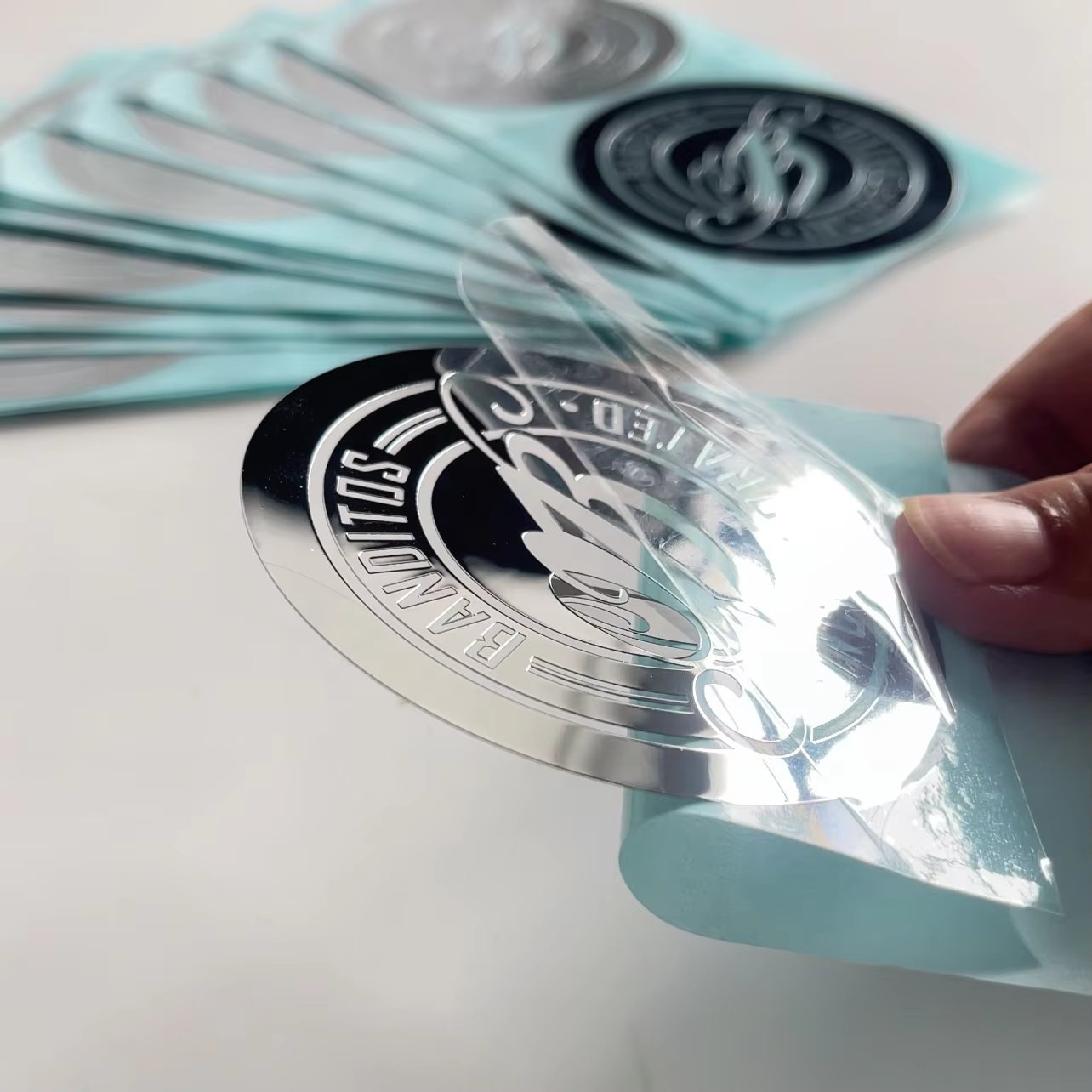 Custom Metal 3D Adhesive Sticker Label Widely Used Transfer Printing Removable Stickers