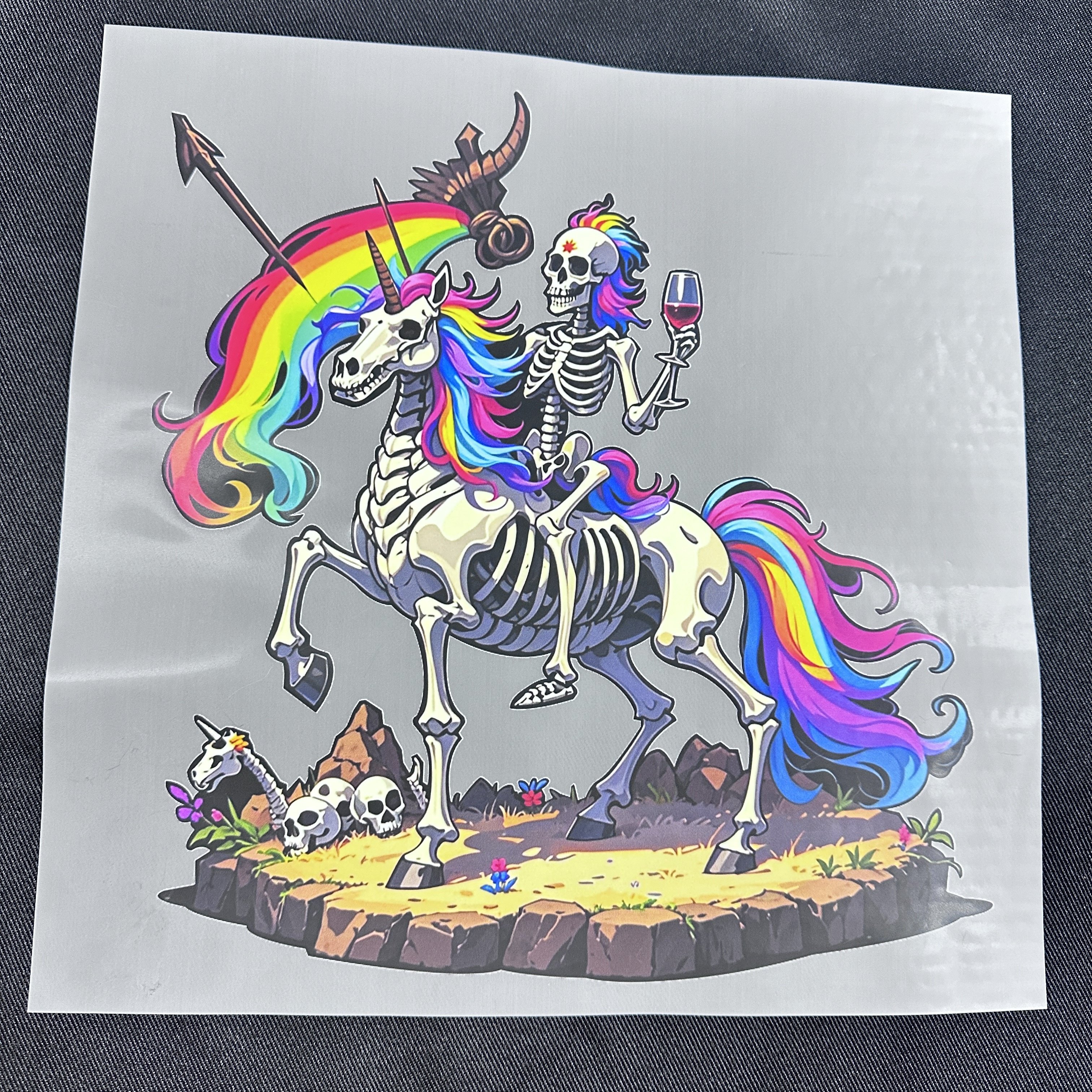 Ready to press wholesale t shirts dtf screen printed halloween decal heat press stickers transfer printing for clothing