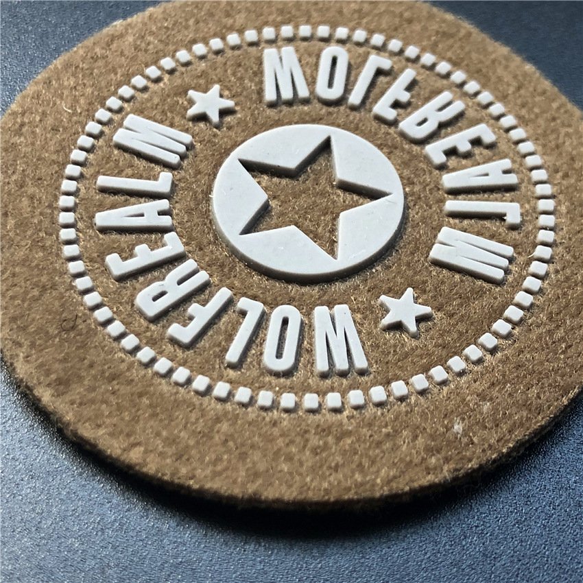Custom 3D Logo Silicone Heat Transfer Printing Label Hot promotional Excellent Silicone embossed raised logo For Garment