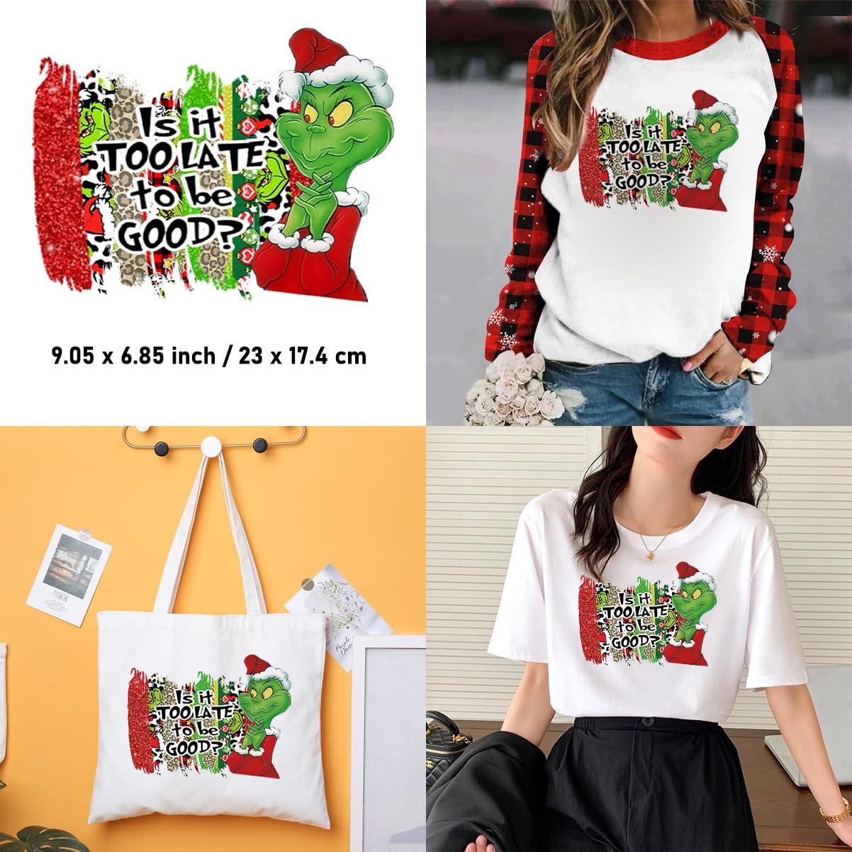 DTF Transfer Christmas Sublimation Designs Christmas Friends Heat Transfer Printing Merry Christmas Grinch Clipart Funny