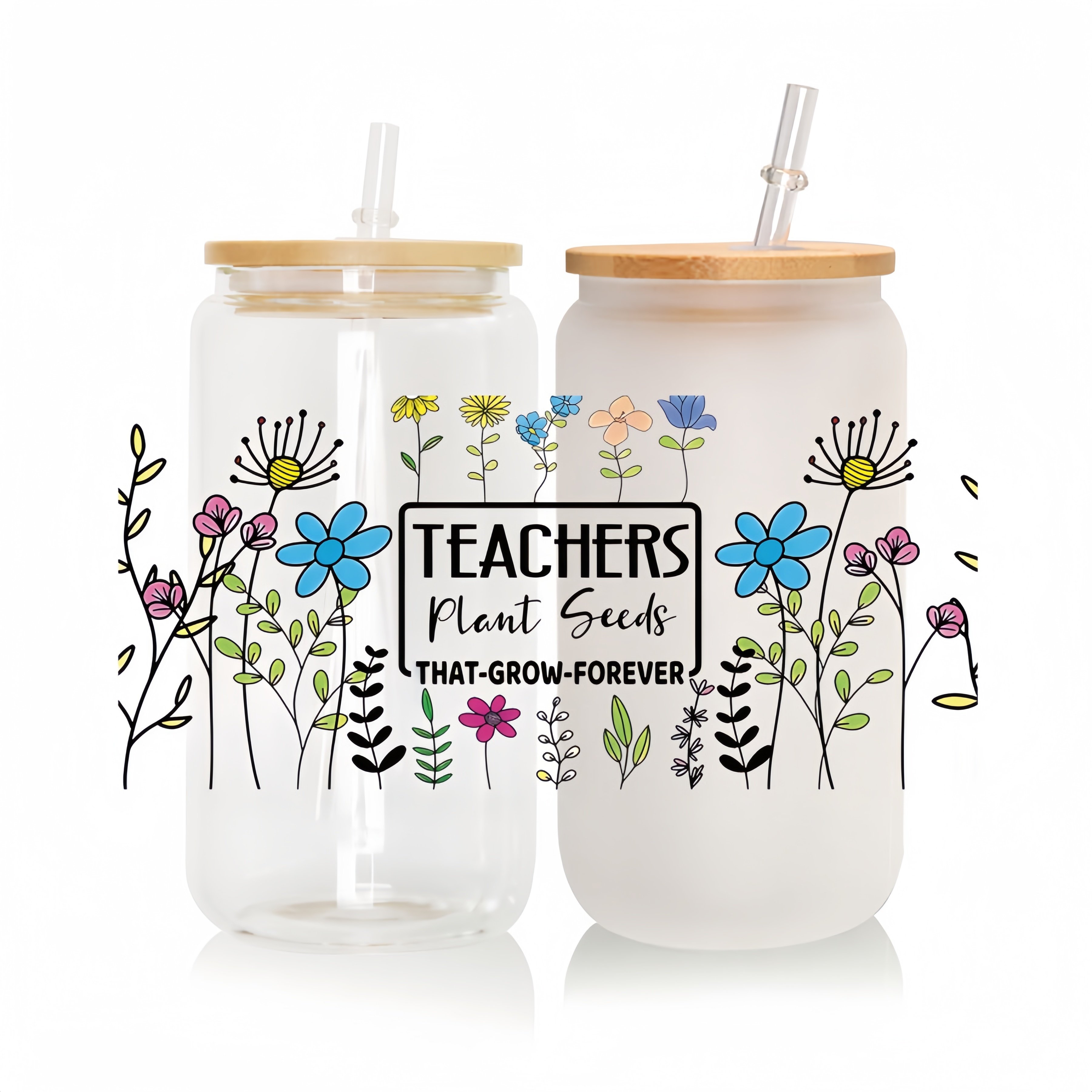 Custom Transfer Printing Ready Stick 16oz 25oz Libbey Glass UV DTF Cup Wraps