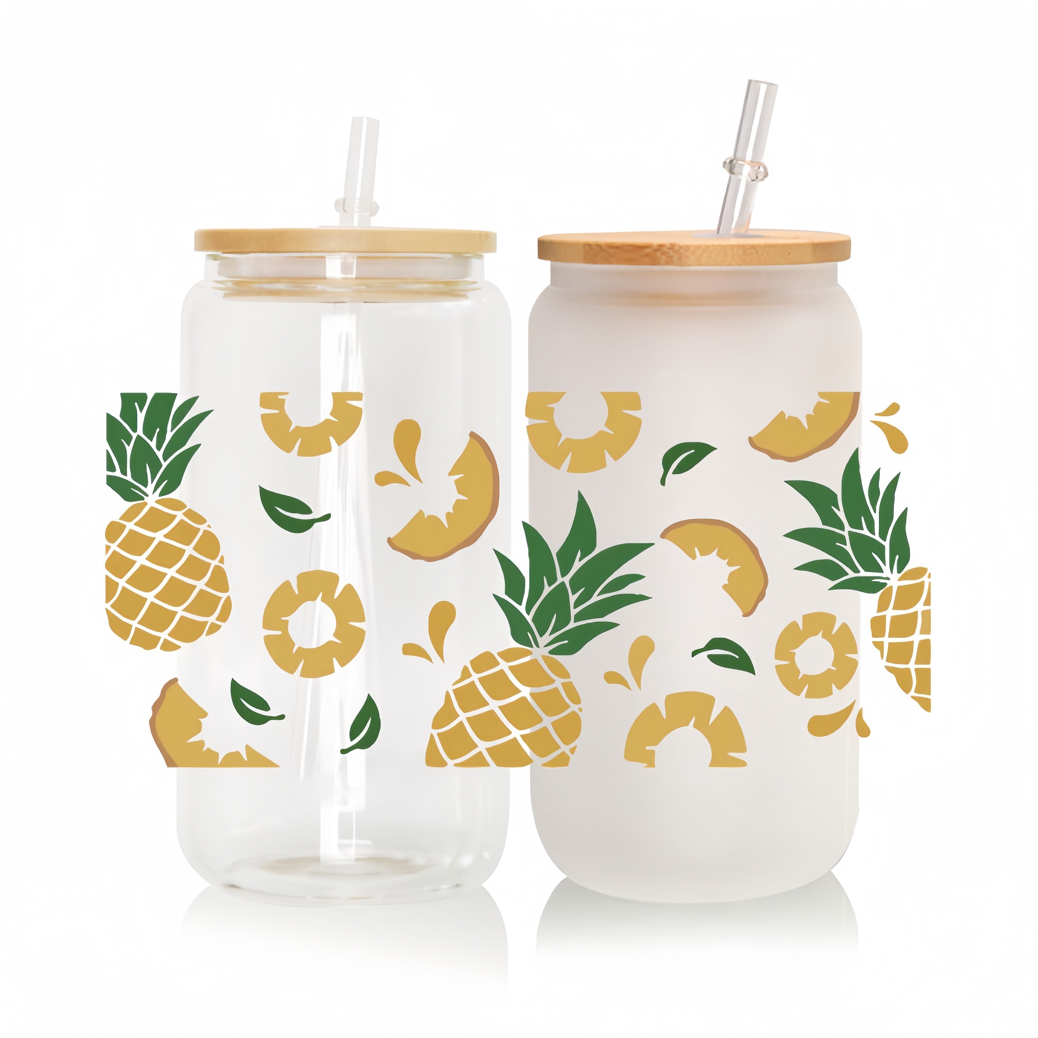 Custom Transfer Printing Ready Stick 16oz 25oz Libbey Glass UV DTF Cup Wraps