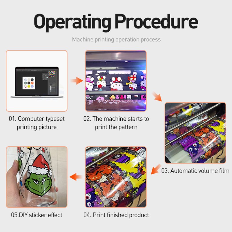 TK A3 UV DTF PRINTER Transfer Printing Machine roll to roll UV Ink AB Film Printer for Cups Glass Wood Bottle Pen wraps