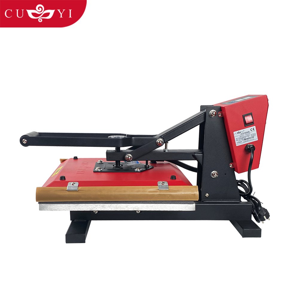 CUYI heat press machines 38*38 cm 15*15 inch manual sublimation printing machine for custom logo PRINT MACHINE T SHIRT
