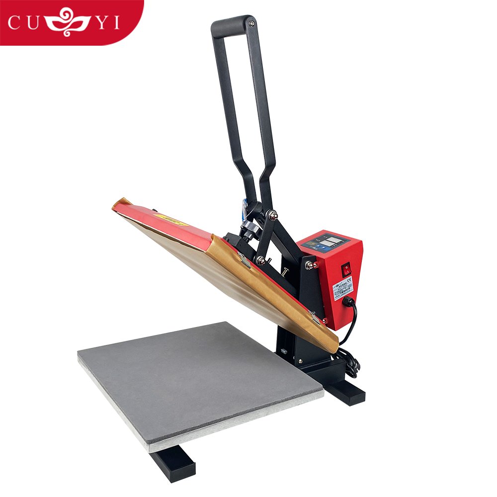 CUYI heat press machines 38*38 cm 15*15 inch manual sublimation printing machine for custom logo PRINT MACHINE T SHIRT