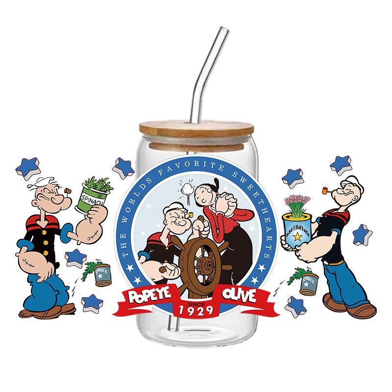Factory Trend Design Uv Dtf cup packaging transfer cartoon Uv Dtf cup packaging transfer UV dtf cup packaging
