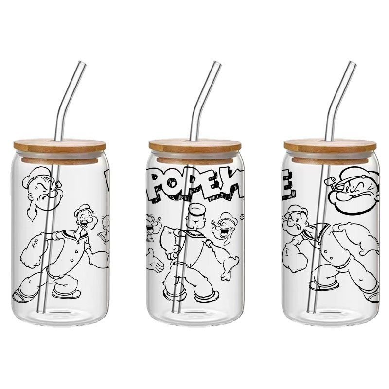 Factory Trend Design Uv Dtf cup packaging transfer cartoon Uv Dtf cup packaging transfer UV dtf cup packaging