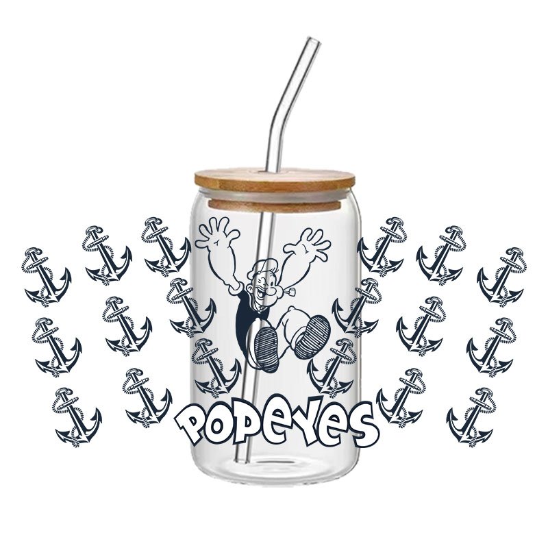 Factory Trend Design Uv Dtf cup packaging transfer cartoon Uv Dtf cup packaging transfer UV dtf cup packaging
