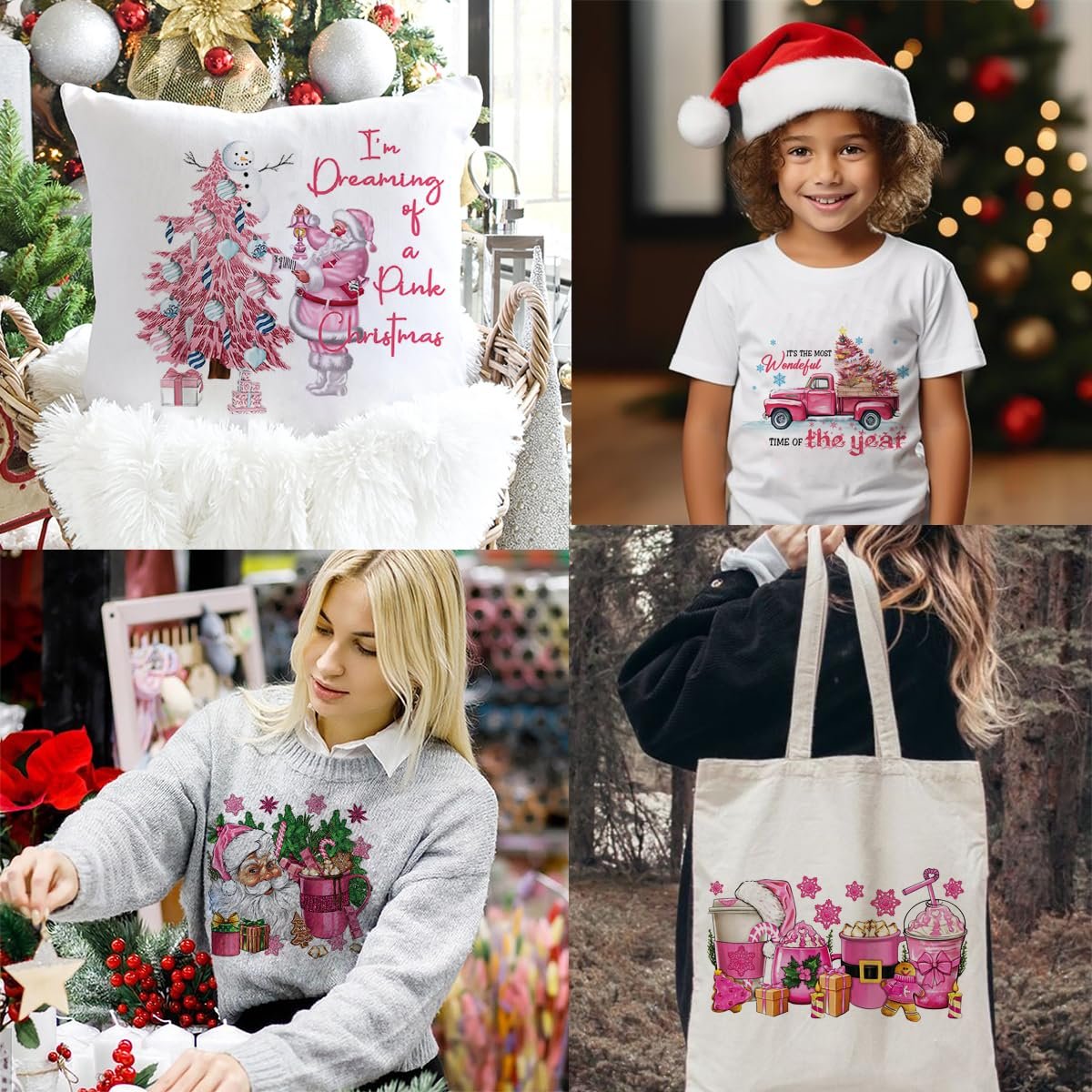 Wholesale Custom Plastisol Heat Transfers Hot Sell Christmas Logo Iron On Sticker DTF Film Transfer Printing For T-Shirts
