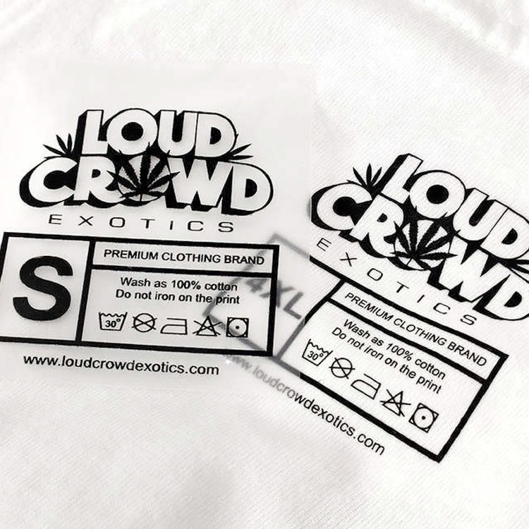 Consen Heat Press Band Name Clothing Logo Label DTF Digital Print Heat Transfer Printing For Bags