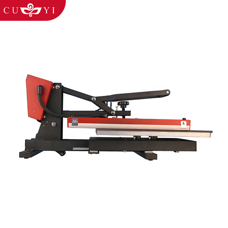 CUYI Auto open 40*50 cm heat press machines electric semi automatic with drawer sublimation machine