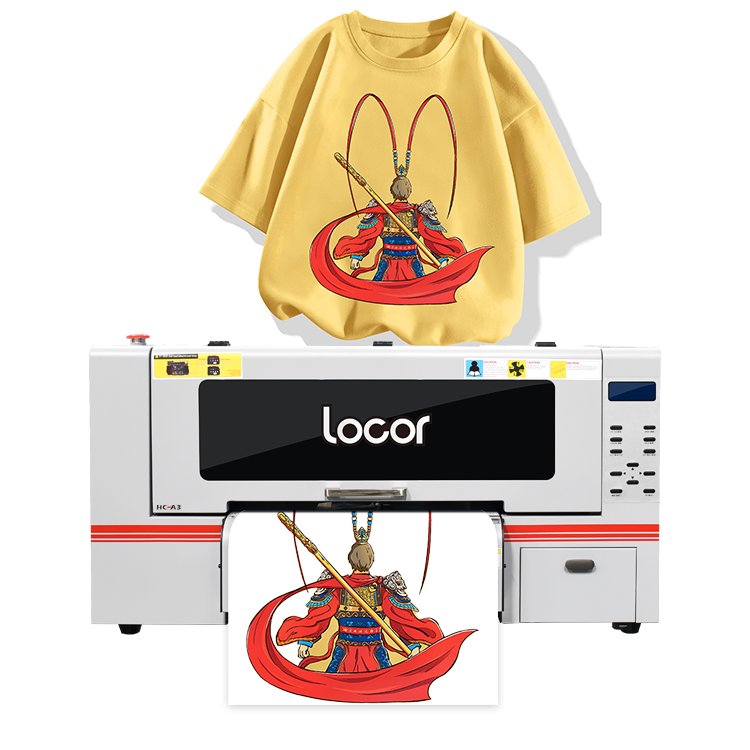 Locor XP600 head A3 t-shirts A3 printing 30cm tshirts DTF printer machine