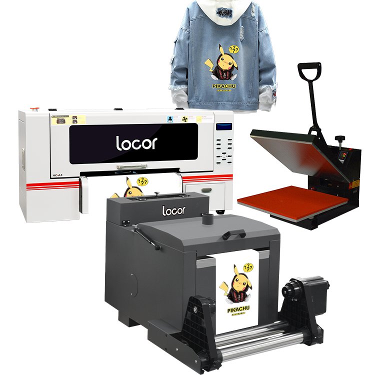 Locor XP600 head A3 t-shirts A3 printing 30cm tshirts DTF printer machine