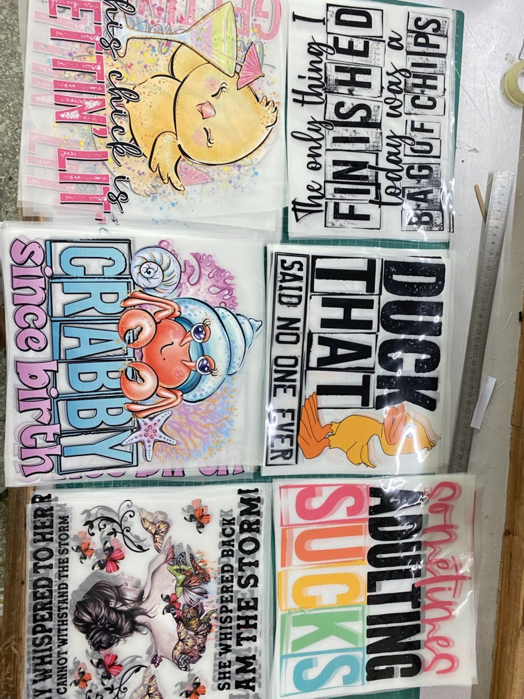 Custom Heat Transfer Label Screen Print Plastisol Dtf Film Ready To Press Transfer Designs For T-shirts