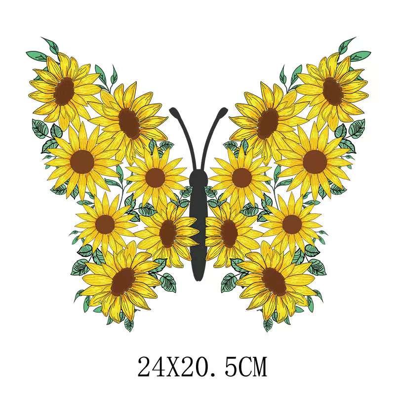 religious Sunflower God heat transfers heat press sticker printing designs logo dtf film iron on transfer print on t-shirt