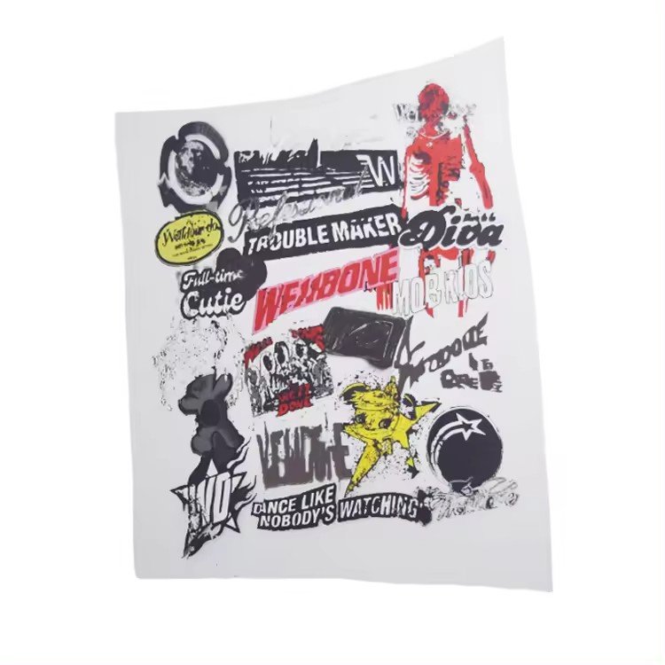 Wholesale Custom Designs Iron On Printable Plastisol Vinyl Film Designs Press Sticker Logo Heat Transfer Printing For T Shirts
