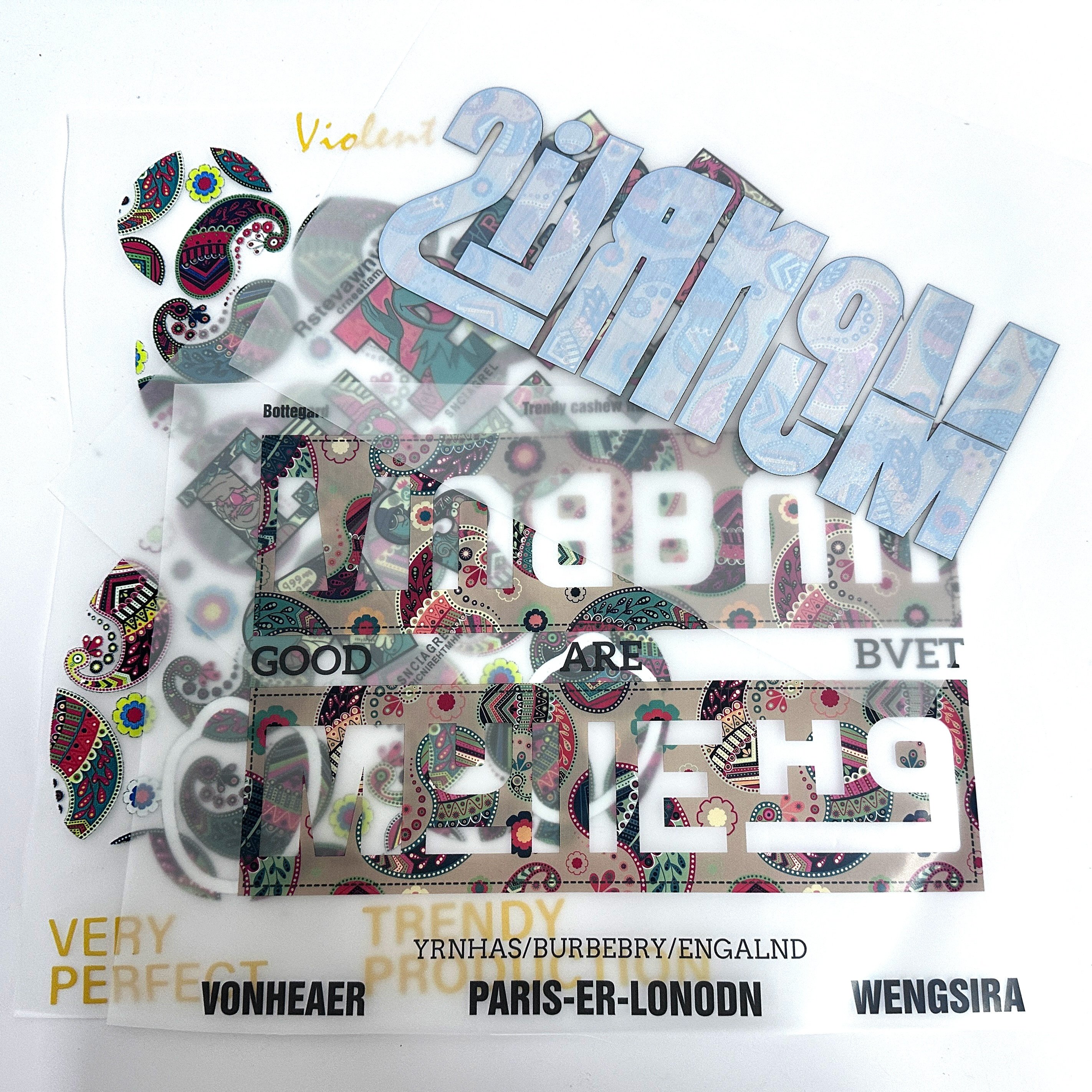 High quality heat transfer sticker transfer printing Brand design custom transfers dtf stickers for t-shirts