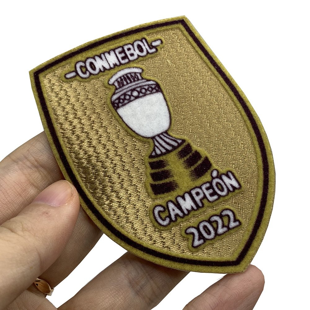Design Custom 3D Football Sport Club Name Logo Heat Transfer Printing Flocking Badges and Patches for Jacket