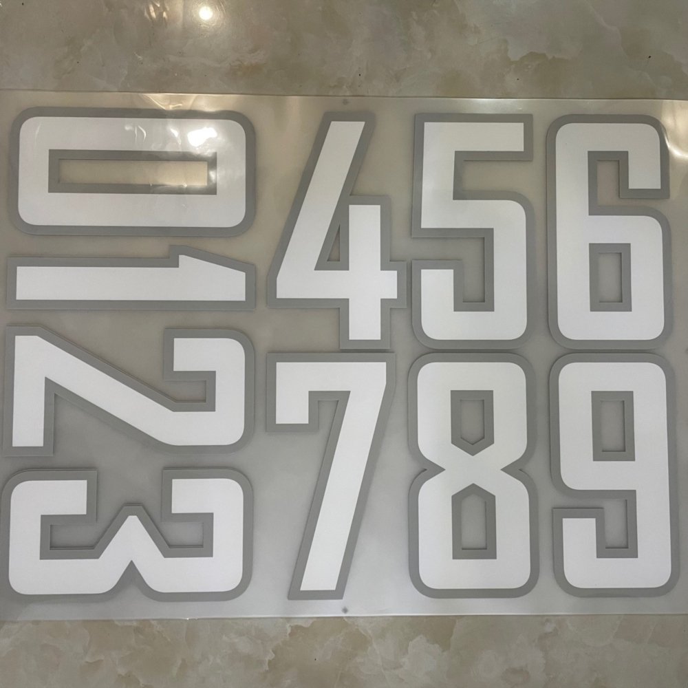 Soccer Number/Heat transfer Logo For Soccer Sets/custom Football Plastisol Sticker Dtf Stickers