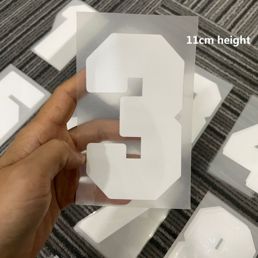 Soccer Number/Heat transfer Logo For Soccer Sets/custom Football Plastisol Sticker Dtf Stickers