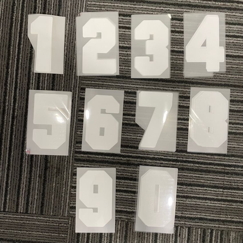 Soccer Number/Heat transfer Logo For Soccer Sets/custom Football Plastisol Sticker Dtf Stickers