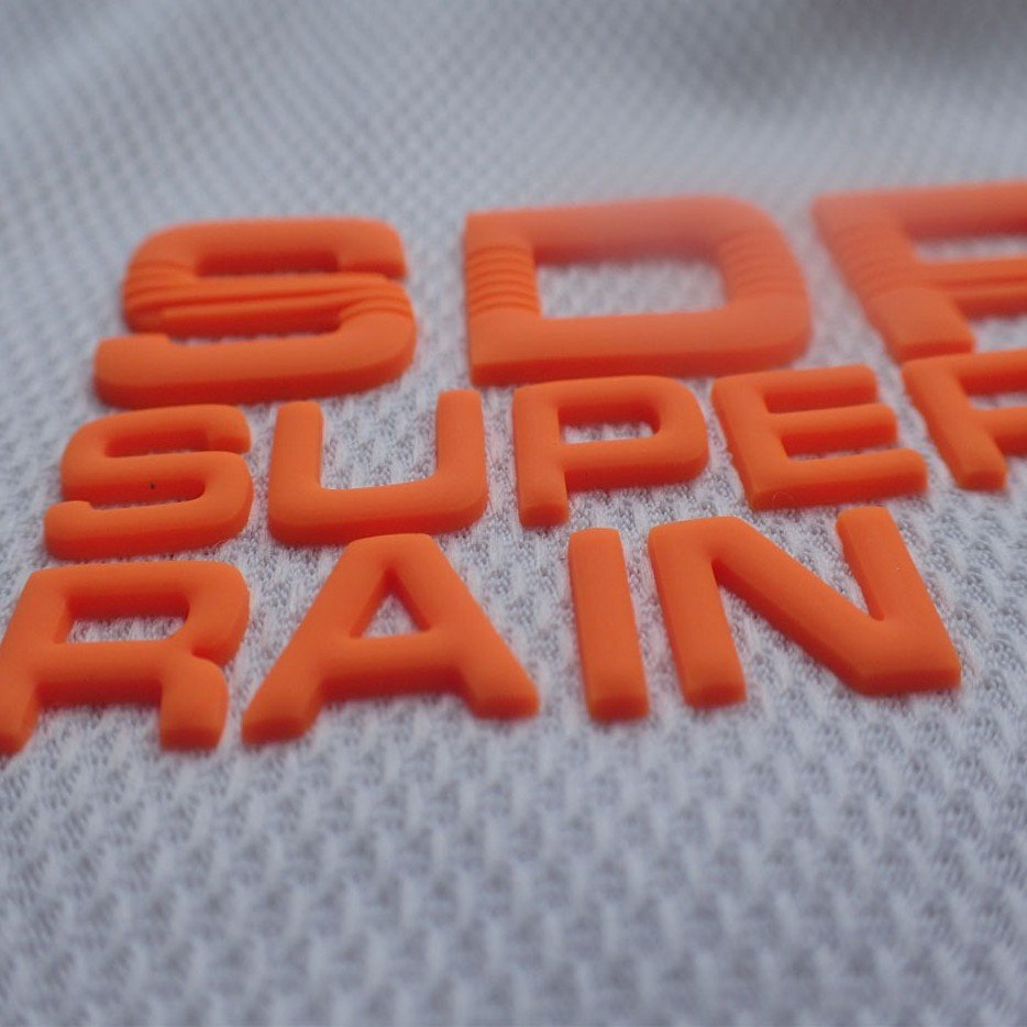 Fashion Luxury Custom Logo 3D Heat Transfer Printing Label PVC Silicone Iron On Clothing Printed Brand Label For T-shirt