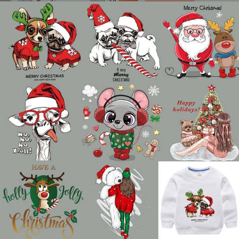 Christmas graphic transfer jacket custom Size Hot Sale PET DTF Digital Transfer Heat Transfer Printing custom hoodies
