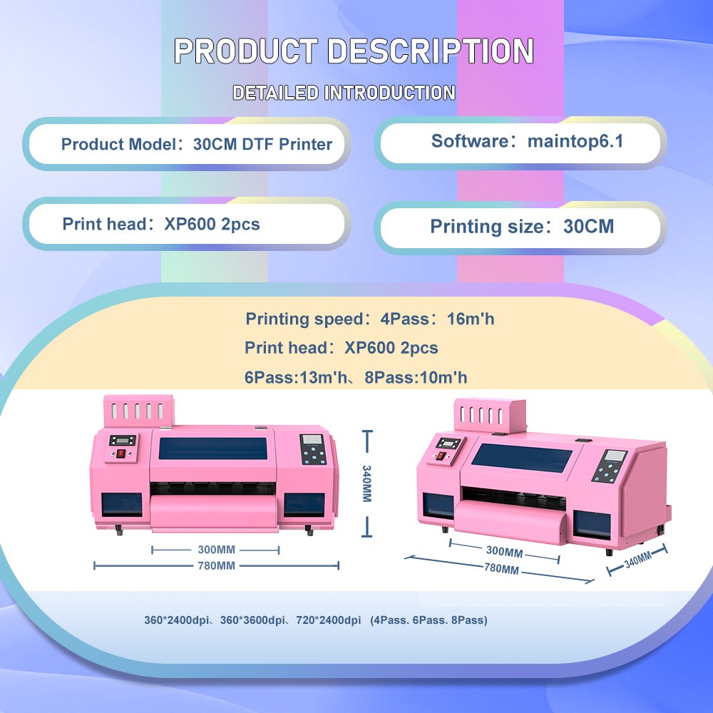 New Dtf printer a3 dual xp600 13" transfer printing ma digital t-shirt printing machine printer for clothes DTF printer