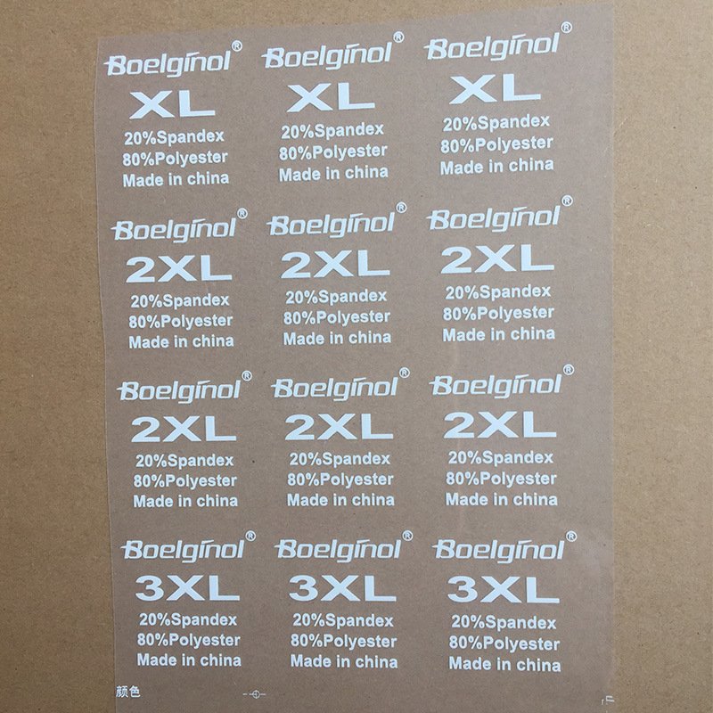 Heat transfer label customised logo label heat transfer printed your needed on heat transfer label