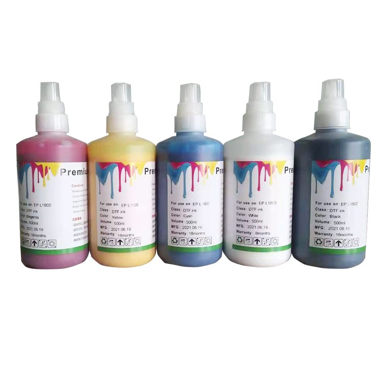 Universal Bulk DTF ink PET Film Textile Pigment Refill White and color 1000ML DTF Ink for Ep L1800 I3200 4720