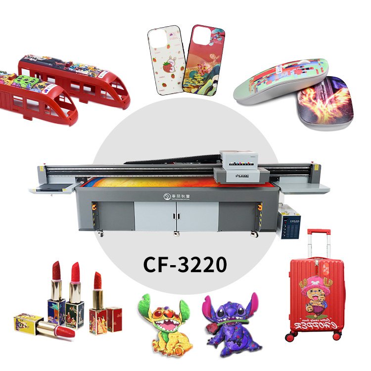 CF-3220 3D PVC Film Wallpaper Marble Ceramic Wood Glass 3220 UV Printer Flat Bed Printing Machine
