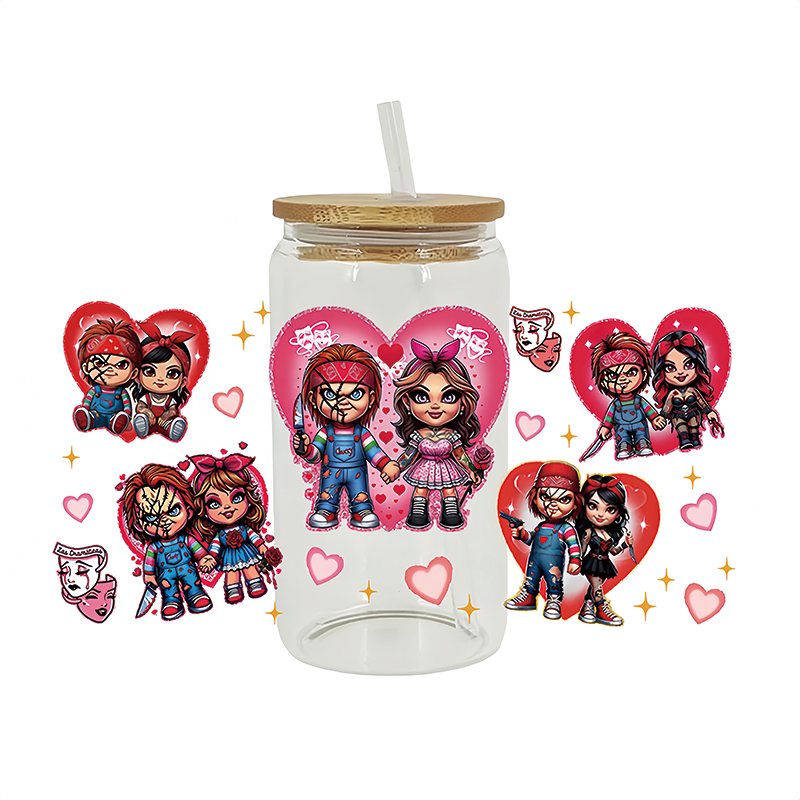 Factory cheap price transparent film uvdtf cup wraps sticker label waterproof uv dtf cup wrap transfers
