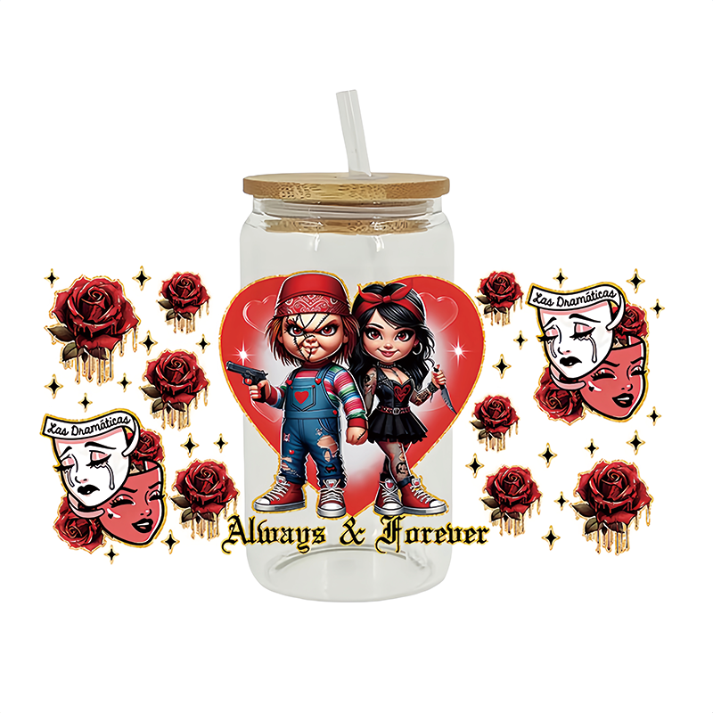 Factory cheap price transparent film uvdtf cup wraps sticker label waterproof uv dtf cup wrap transfers