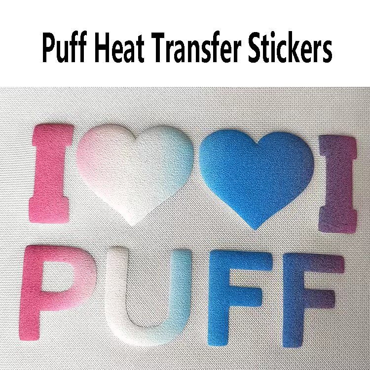 Fast Shipping Custom Clothing Labels Low Moq Custom Your Own Logo 3D Puff Printing Heat Transfer Printing Stickers For T-Shirts