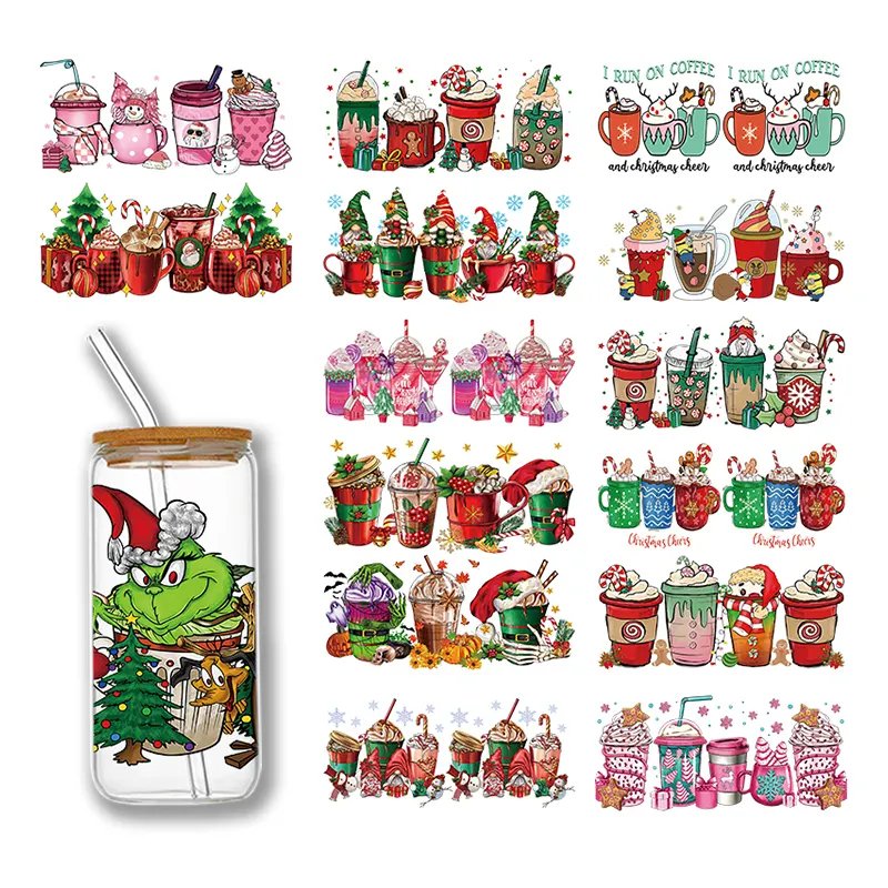 Easter Sticker Egg Bunny Custom UV DTF cold 3D Libbey UV dtf cup wrap 16Oz Waterproof Transfer Printing for Libbey Glass Cup