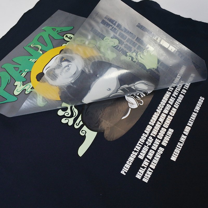 DTF heat transfer full color offset printing transparent film screen printing transfer for shirt
