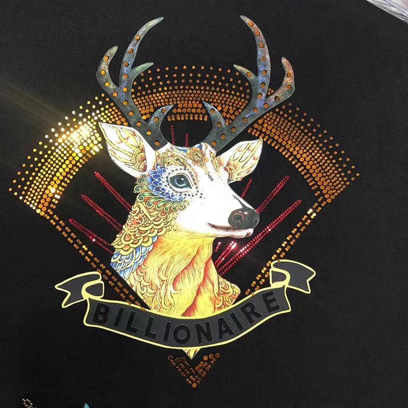 New Product Laser Glitter Logo Heat Transfer Sequins Labels Factory Custom Hotfix Appliques Spangles for T-shirt PET Sustainable