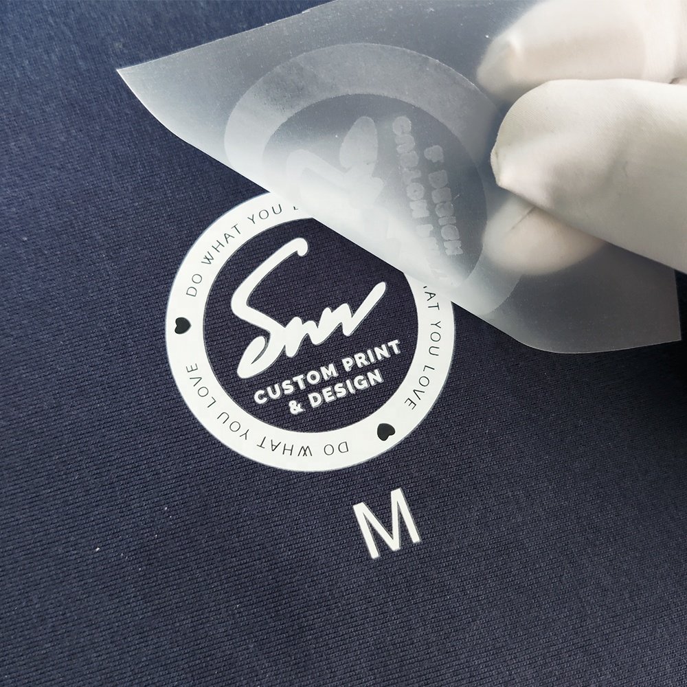 Custom Clothes Neck Size Logo Iron On Labels, Flexible Clothing Label Heat Transfer Logo Tagless Shirt Tags