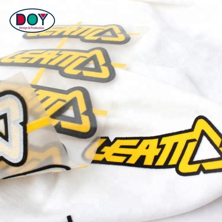 Eco-Friendly Iron on Custom 3D Numbers Letter Name Logo Flock Heat Transfer Printing for Garment