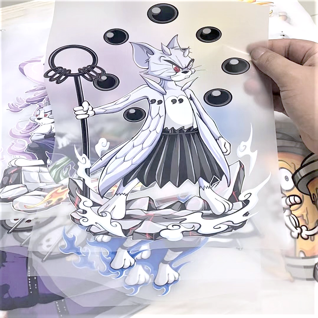 heat press printing transfer t-shirt vinyl sticker is ready for heat transfer designs iron-on transfers and print on t-shirts