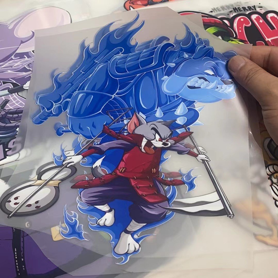 heat press printing transfer t-shirt vinyl sticker is ready for heat transfer designs iron-on transfers and print on t-shirts