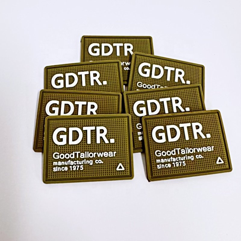 Custom Print 3D Logo Silicone logo tag Heat Transfer Printing cloth Label high quality 3D PVC Rubber Logo For t-Shirt