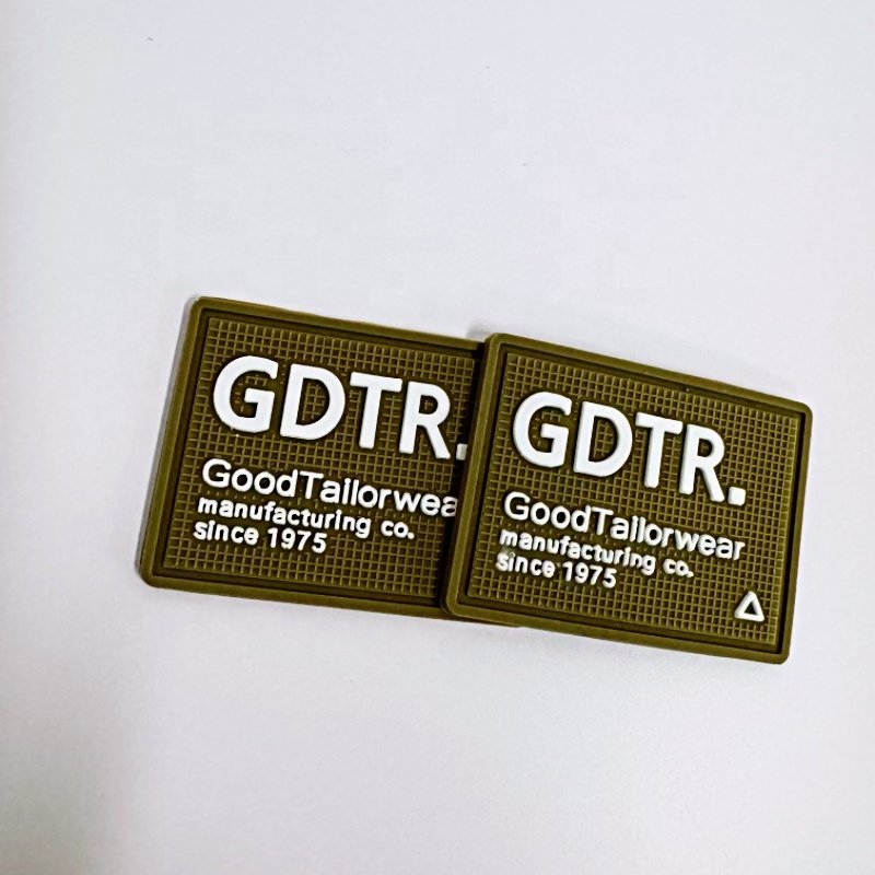 Custom Print 3D Logo Silicone logo tag Heat Transfer Printing cloth Label high quality 3D PVC Rubber Logo For t-Shirt