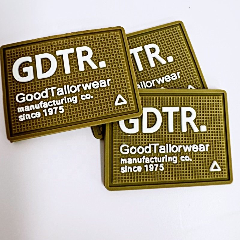 Custom Print 3D Logo Silicone logo tag Heat Transfer Printing cloth Label high quality 3D PVC Rubber Logo For t-Shirt